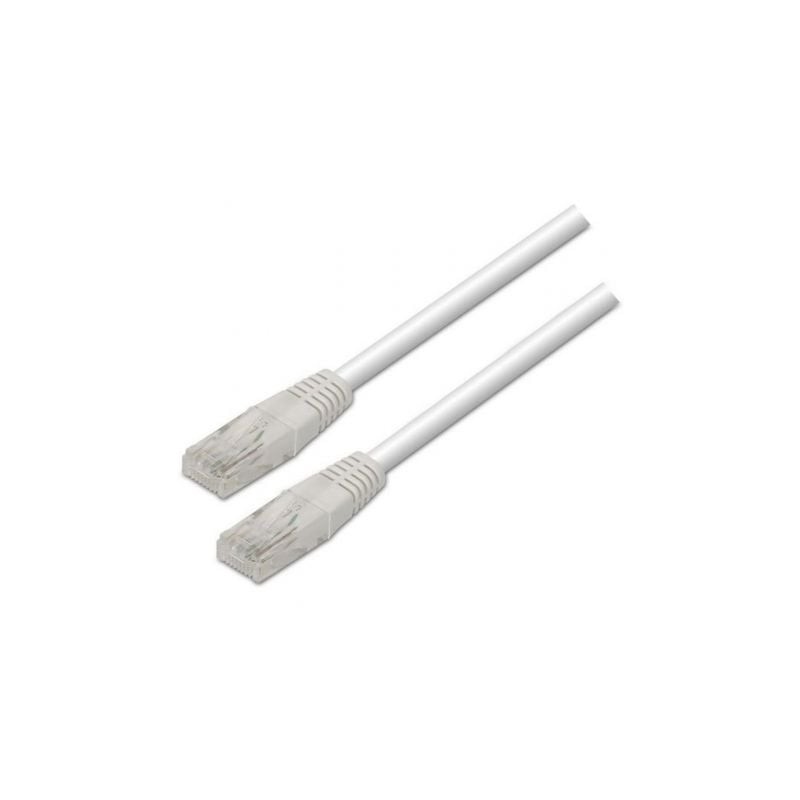 CABLE RED AISENS LATIGUILLO RJ45 CAT-5E UTP AWG24 BLANCO 5-0M