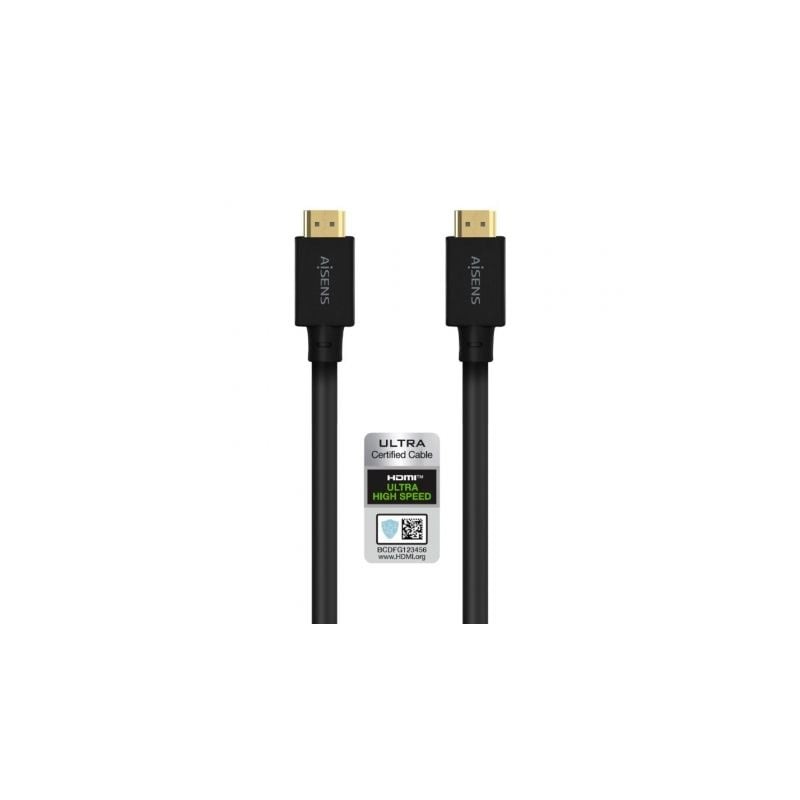 CABLE HDMI AISENS V2-1 ULTRA ALTA VELOCIDAD 8K60HZ M-M 5-0M NEGRO