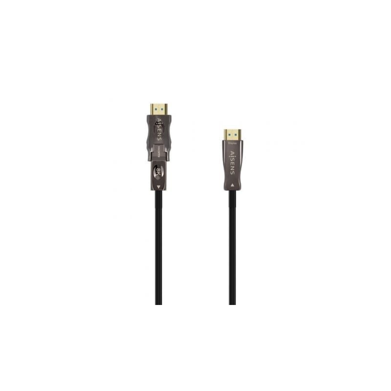 CABLE HDMI AISENS V2-1 OPTICO ACTIVO AOC DESMONTABLE 8K60HZ M-M 15M NEGRO CABLE HDMI AISENS V2-1 OPTICO ACTIVO AOC DESMONTABLE 8K60HZ M-M 15M NEGRO