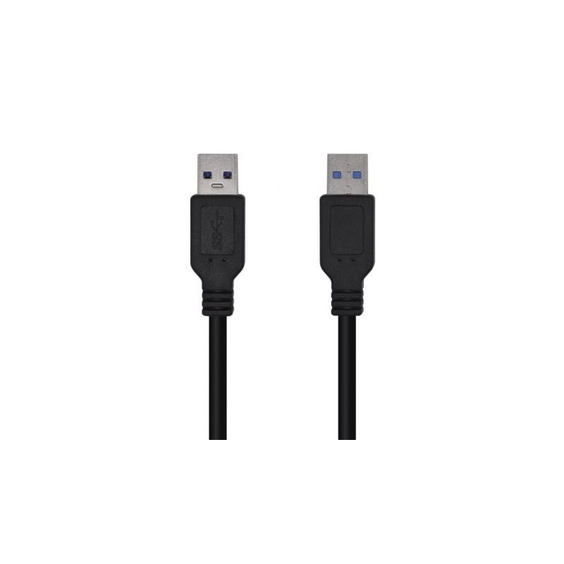 Cable USB 3-0 Aisens A105-0447- USB Macho - USB Macho- 5Gbps- 2m- Negro