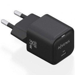 Cargador de Pared GaN Aisens ASCH-35W1P023-BK- 1xUSB Tipo-C- 35W