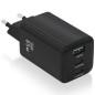 CARGADOR AISENS GAN 65W 2XUSB-C PD3-0 QC4-0 1XUSB-A QC3-0 NEGRO