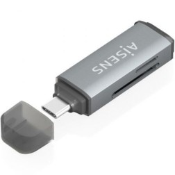 Lector de Tarjetas Externo Aisens ASCR-2C10-GR- USB 3-1