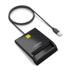 Lector de DNI y Tarjetas Aisens ASCR-SN06-BK- USB 2-0- Negro