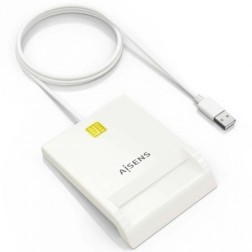 Lector de DNI y Tarjetas Aisens ASCR-SN07-W- USB 2-0- Blanco