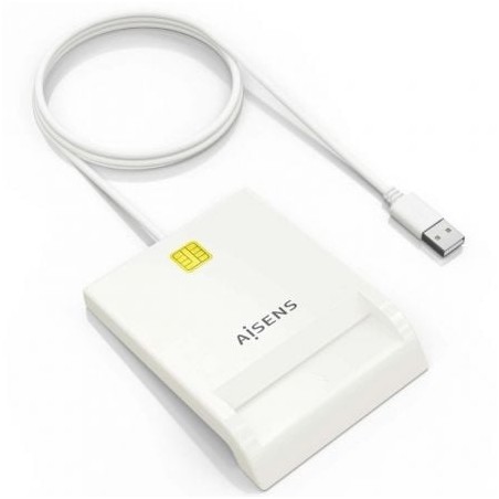 Lector de DNI y Tarjetas Aisens ASCR-SN07-W- USB 2-0- Blanco