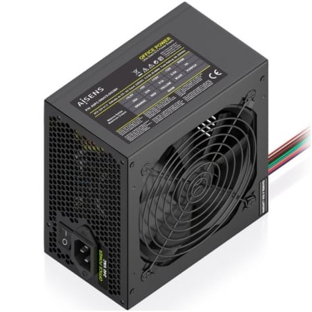 Fuente de Alimentación Aisens ASPC-500ATX-SEOBK- 500W- Ventilador 12cm