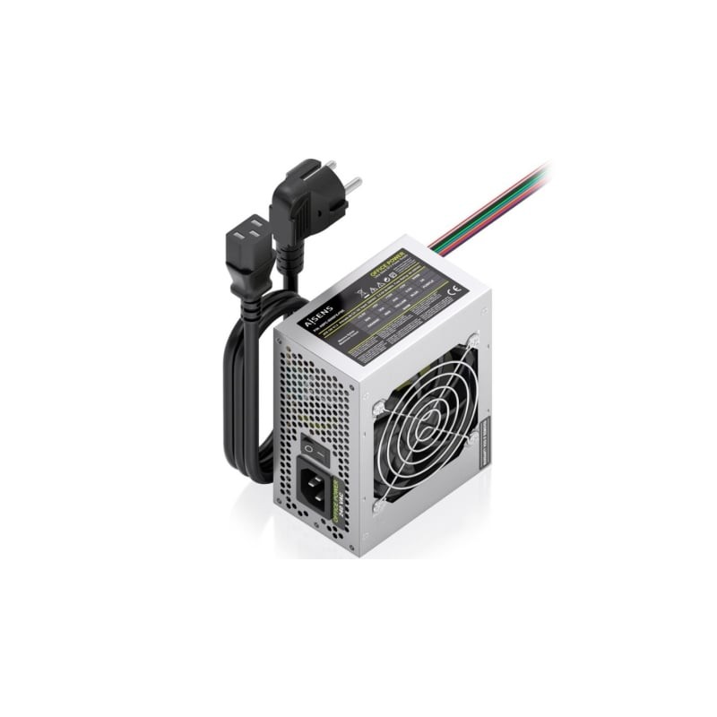 AISENS Fuente Alimentacion SFX 500W con Cable de Alimentacion OEM, Plata