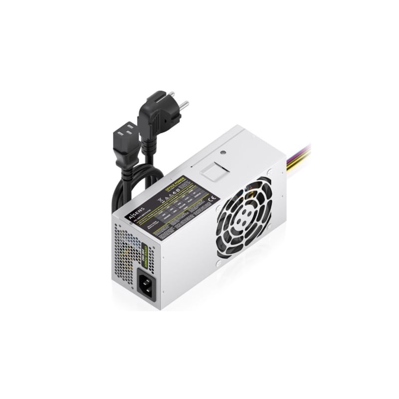 AISENS Fuente Alimentacion TFX 500W con Cable de Alimentacion OEM, Plata