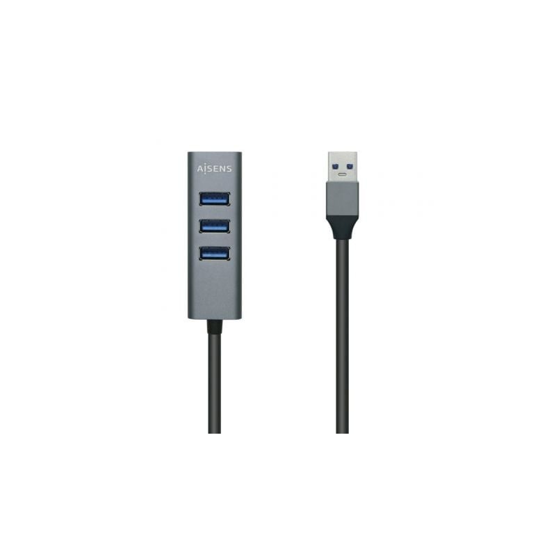 Hub USB 3-0 Aisens A106-0507- 4xUSB- Gris