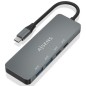 HUB AISENS USB 3-2 GEN2 10G USB-C-M-2XUSB-C-H-2XUSB-A-H 15CM GRIS