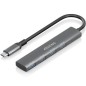 HUB AISENS USB 3-1 USB-C USB-C-M-4XTIPO A-H GRIS 15CM HUB AISENS USB 3-1 USB-C USB-C-M-4XTIPO A-H GRIS 15CM