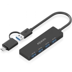Hub USB Tipo-C + USB 3-1 Aisens A109-0987- 4xUSB