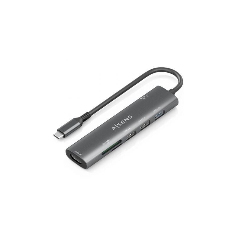 USB-C DOCK AISENS 7 EN 1 USB-C A HDMI 2XUSB-A USB-A PD 100W SD MICRO SD USB-C DOCK AISENS 7 EN 1 USB-C A HDMI 2XUSB-A USB-A PD 100W SD MICRO SD