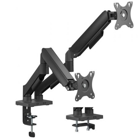 Soporte de Mesa con Contrapeso para 2 Monitores Aisens DT32TSR-357- Giratorio- Inclinable- hasta 9kg