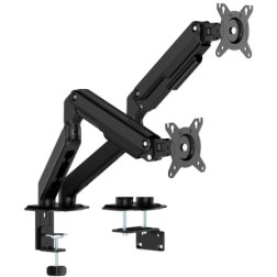 Soporte de Mesa con Contrapeso para 2 Monitores Aisens DT32TSR-451- Giratorio- Inclinable- hasta 9kg