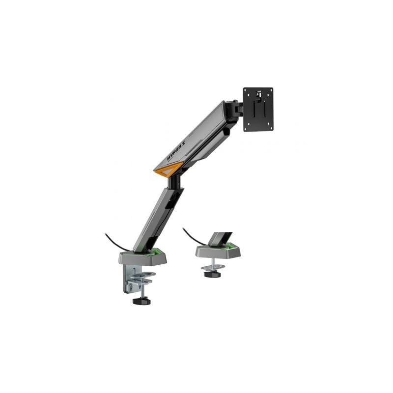 AISENS DT49TSRRGB-347 soporte para monitor 124,5 cm (49") Escritorio Negro, Gris