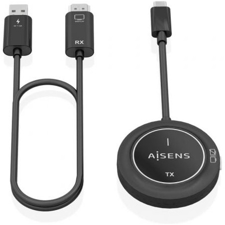 Adaptador-Transmisor de vídeo inalámbrico USB Tipo-C - HDMI Aisens ASWL-H2KC30M003-BK