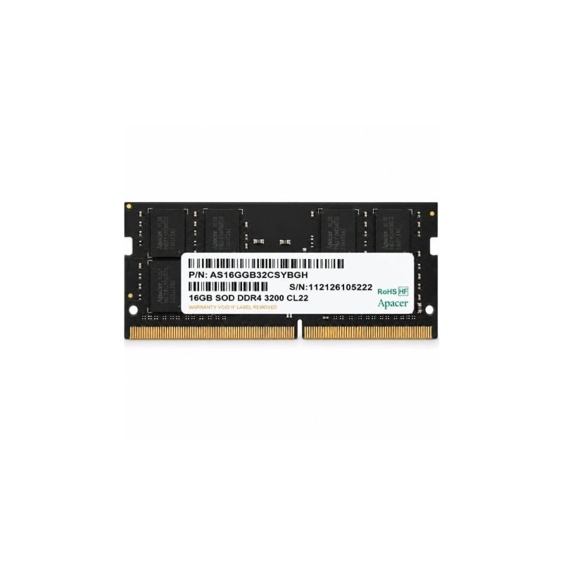 Memoria RAM Apacer ES-16G21-GSH 16GB- DDR4- 3200MHz- 1-2V- CL22- SODIMM