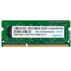 Memoria RAM Apacer DV-04G2K-KAM 4GB- DDR3L- 1600MHz- 1-35V- SODIMM