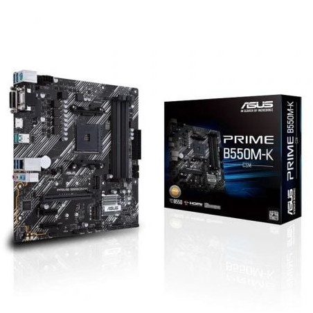 Placa Base Asus Prime B550M-K Socket AM4- DDR4- PCIe 4-0- Micro ATX