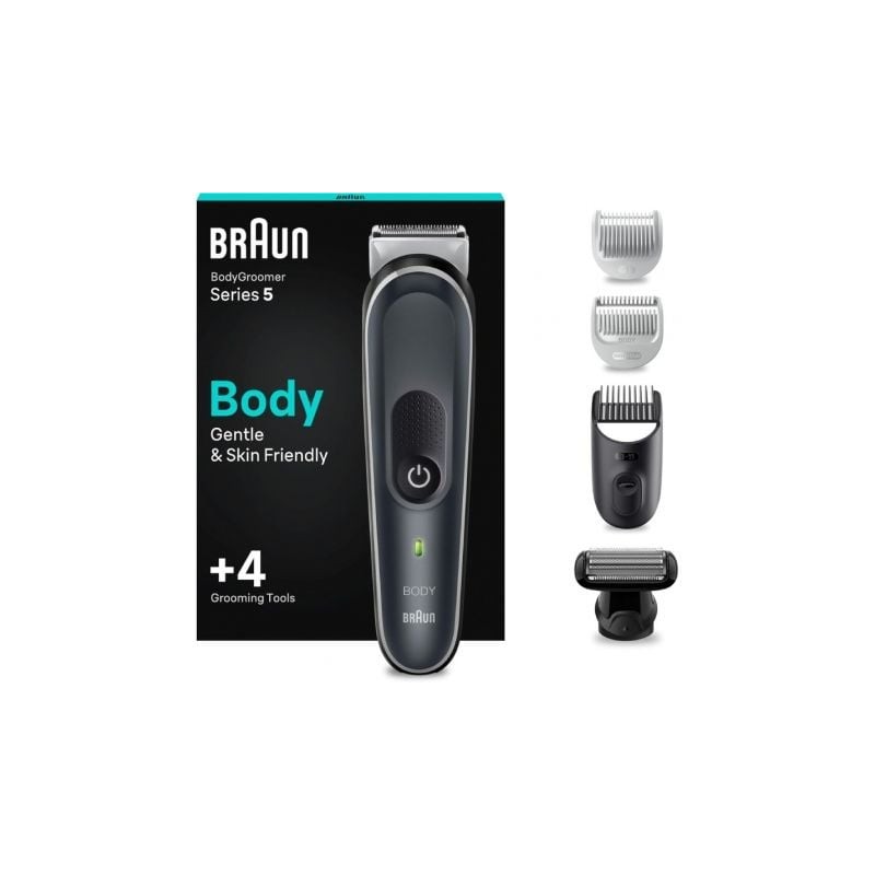 Cortapelos Braun BodyGroomer Series 5 BG5360- con Batería- 4 Accesorios