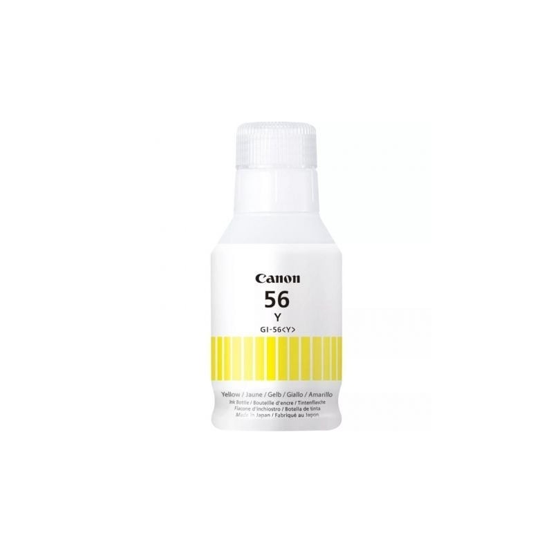 Botella tinta canon gi - 56y amarillo 135ml