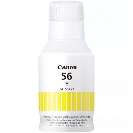 Botella tinta canon gi - 56y amarillo 135ml