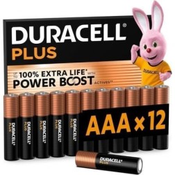 Pack de 12 Pilas AAA Duracell Plus Power Boost DPBLR3B12- 1-5V- Alcalinas