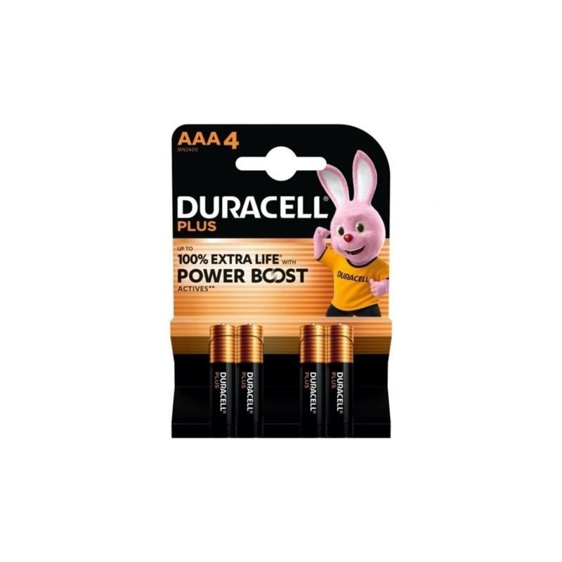 Pack de 4 Pilas AAA Duracell Plus Power Boost DPBLR3B4- 1-5V- Alcalinas