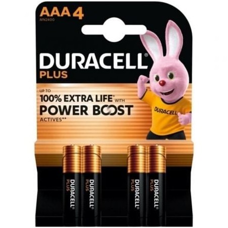Pack de 4 Pilas AAA Duracell Plus Power Boost DPBLR3B4- 1-5V- Alcalinas