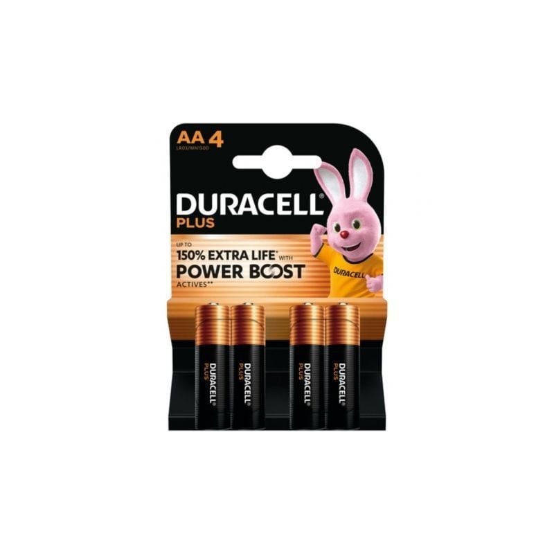 Pack de 4 Pilas AA Duracell Plus Power Boost DPBLR6B4- 1-5V- Alcalinas