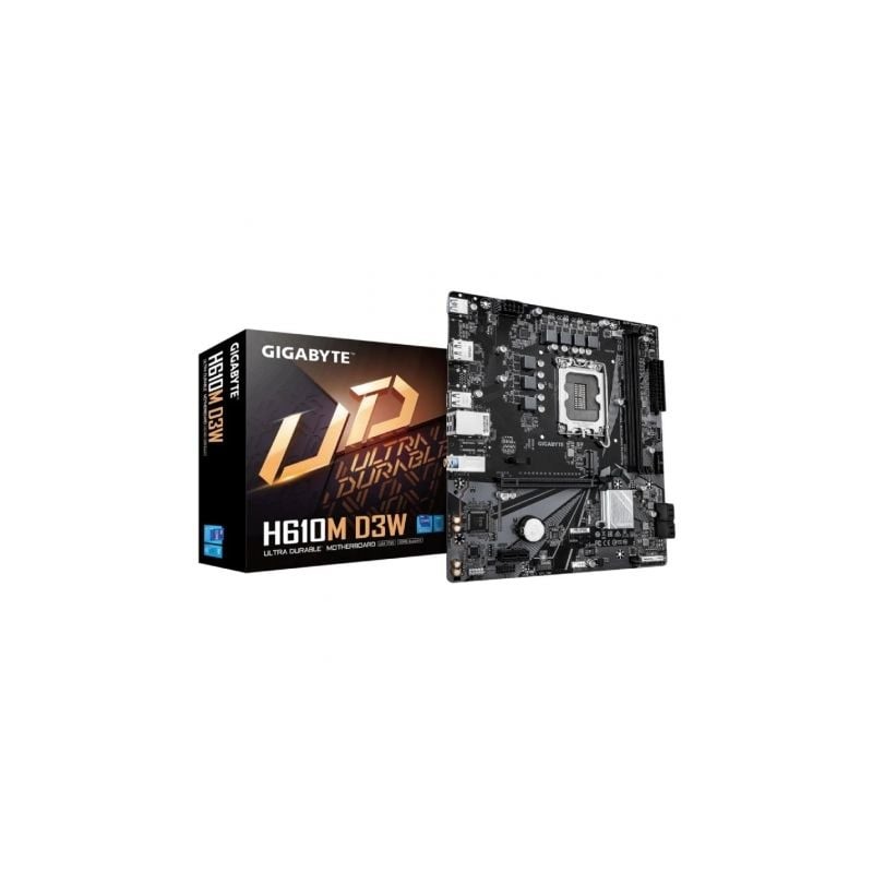 PLACA BASE GIGABYTE H610M D3W 1700 M-ATX DDR5 PCIe 4-0 128GB 1GbE M-2 PLACA BASE GIGABYTE H610M D3W 1700 M-ATX DDR5 PCIe 4-0 128GB 1GbE M-2