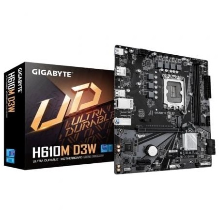 Placa Base Gigabyte H610M D3W Socket 1700- DDR5- PCIe 4-0- Micro ATX