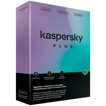 Antivirus Kaspersky Plus- 10 Dispositivos- 1 Año