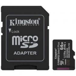 Tarjeta de Memoria Kingston CANVAS Select Plus 64GB microSD XC con Adaptador- Clase 10- 100MBs
