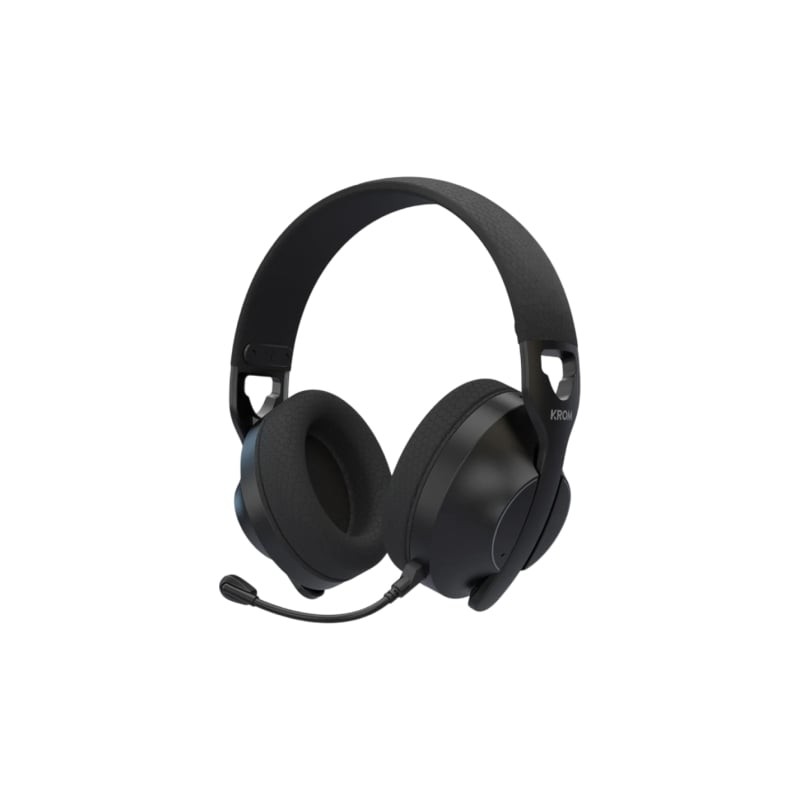 Auriculares Gaming Inalámbricos con Micrófono Krom Phase- Bluetooth- Jack 3-5- USB 2-0- Negros