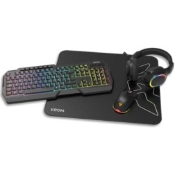 Pack Gaming Krom Kenta- Teclado RGB + Ratón + Alfombrilla + Auriculares