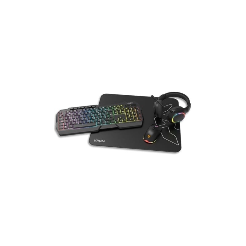 Krom Kenta 4 in 1 RGB Gaming Kit, Negro