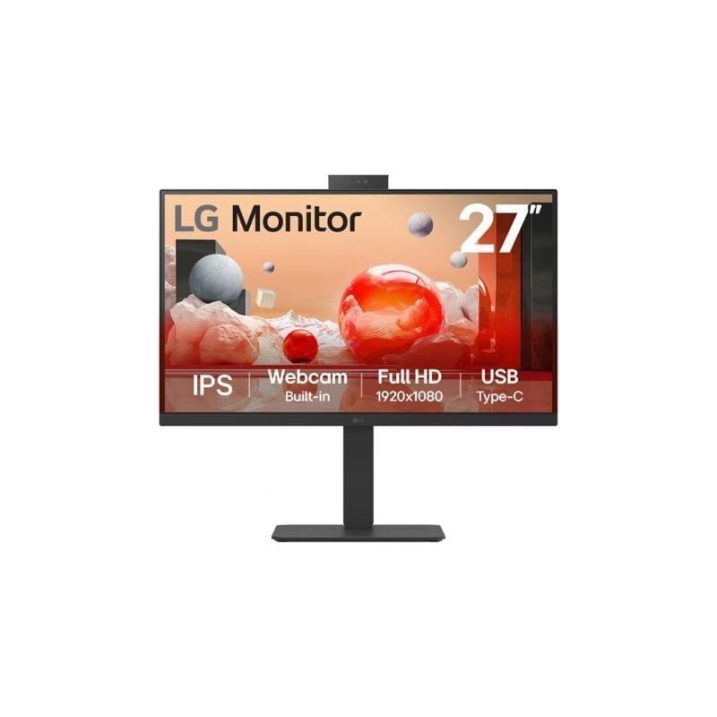 Monitor Profesional LG 27BA850-B 27"- Full HD- Webcam- Multimedia- Regulable en altura- Negro
