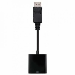 Conversor Nanocable 10-16-0602- DisplayPort Macho - VGA Hembra- 15cm- Negro