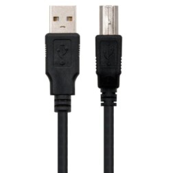 Cable USB 2-0 Impresora Nanocable 10-01-0102- USB Tipo-B Macho - USB Macho- 1m- Negro