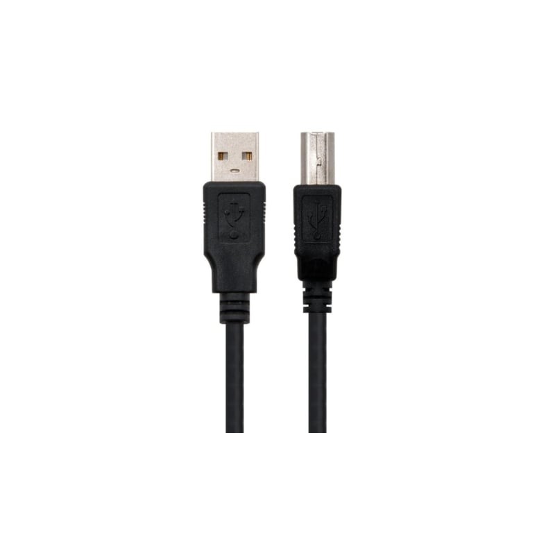 Cable USB 2-0 Impresora Nanocable 10-01-0102- USB Tipo-B Macho - USB Macho- 1m- Negro
