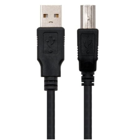 Cable USB 2-0 Impresora Nanocable 10-01-0102- USB Tipo-B Macho - USB Macho- 1m- Negro