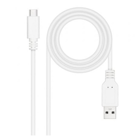 Cable USB 2-0 Nanocable 10-01-2101-W- USB Tipo-C Macho - USB Macho- 480Mbps- 1m- Blanco