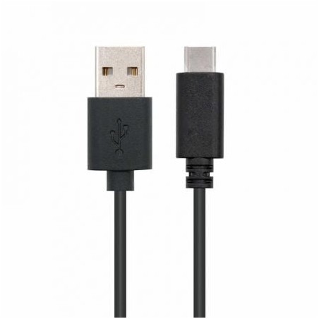 Cable USB 2-0 Nanocable 10-01-2102- USB Tipo-C Macho - USB Macho- 480Mbps- 2m- Negro