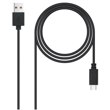 Cable USB 2-0 Nanocable 10-01-2103- USB Macho - USB Tipo-C Macho- 480Mbps- 3m- Negro