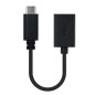 Cable USB 2-0 Tipo-C Nanocable 10-01-2400- USB Tipo-C Macho - USB Hembra- 480Mbps- 15cm- Negro