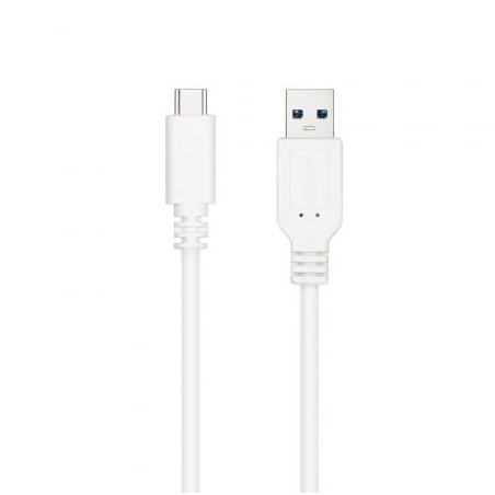 Cable USB 3-1 Tipo-C Nanocable 10-01-4001-L150-W- USB Tipo-C Macho - USB Macho- 10Gbps- 1-5m- Blanco