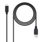 Cable USB 3-1 Tipo-C Nanocable 10-01-4002- USB Tipo-C Macho - USB Macho- 10Gbps- 2m- Negro
